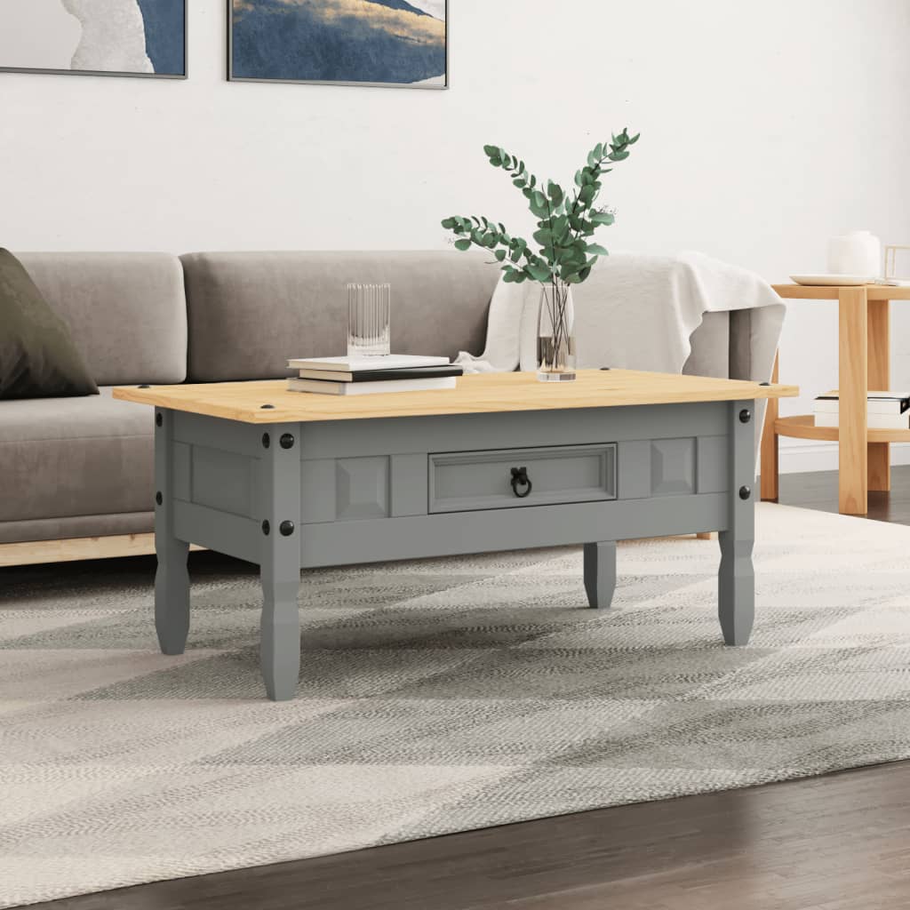 vidaXL Coffee Table Mexican Pine Corona Range Grey 100x55x44 cm