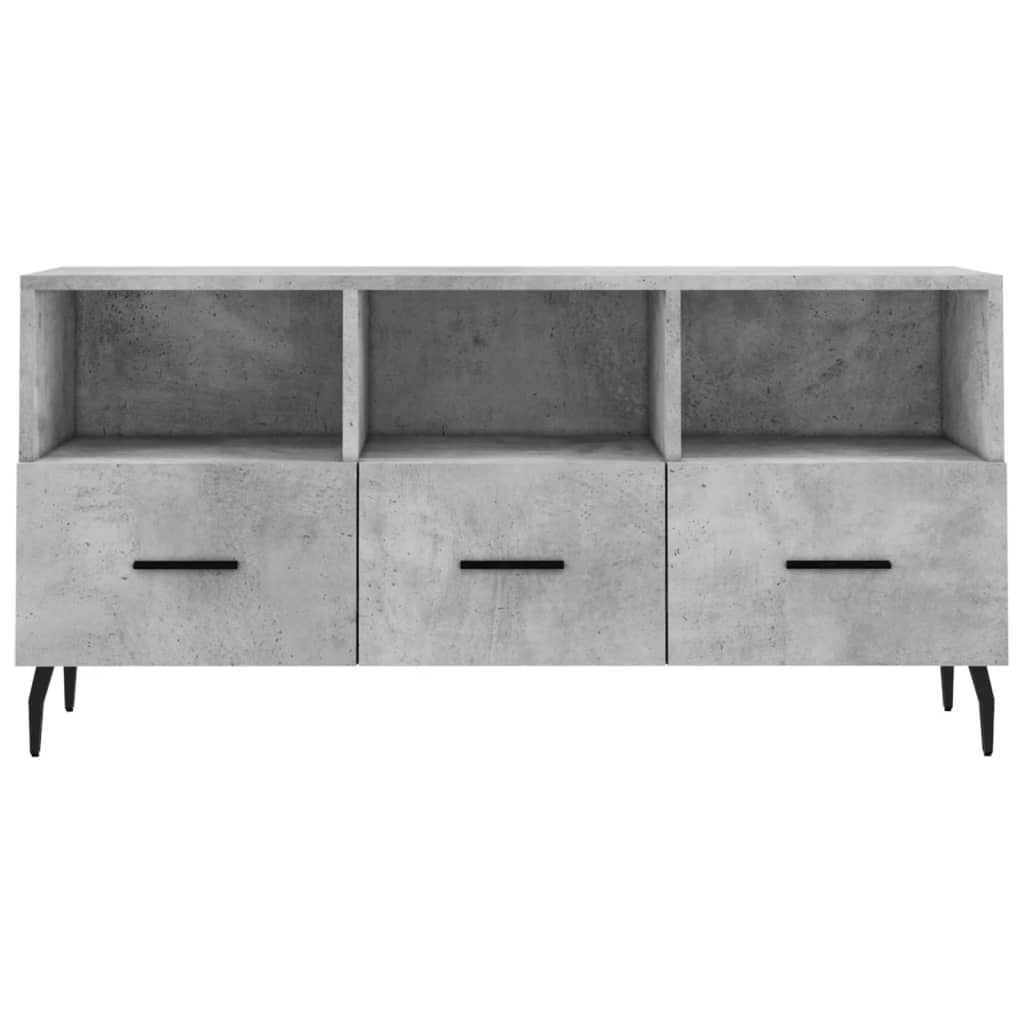 vidaXL TV Cabinet Concrete Grey 102x36x50 cm Engineered Wood