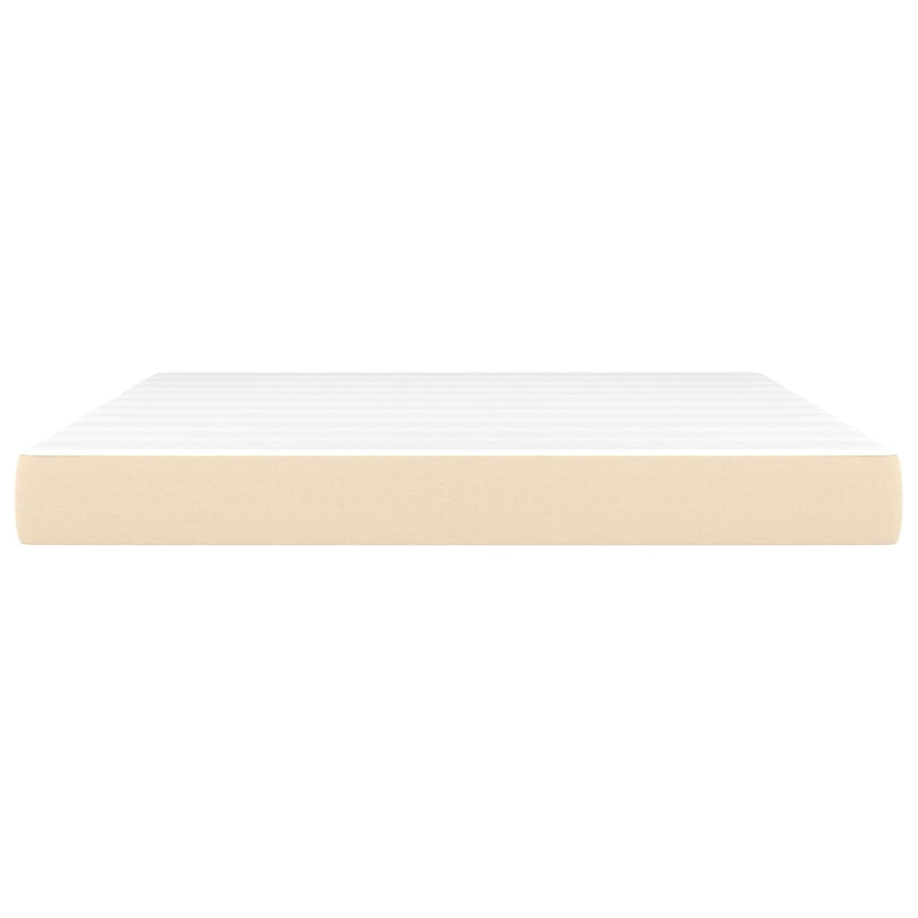 vidaXL Pocket Spring Bed Mattress Cream 180x200x20 cm Fabric