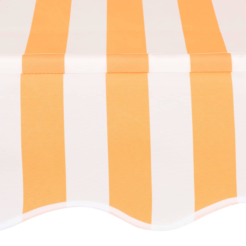 vidaXL Manual Retractable Awning 150 cm Orange and White Stripes