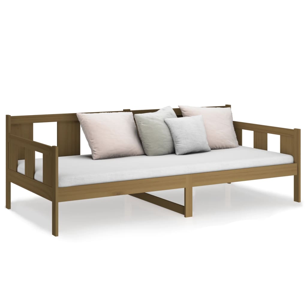 vidaXL Day Bed without Mattress Honey Brown Solid Wood Pine 90x200 cm