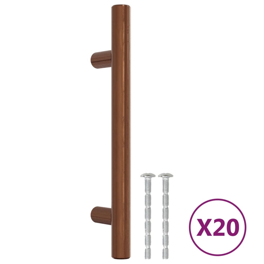 vidaXL Cabinet Handles 20 pcs Bronze 96 mm Stainless Steel