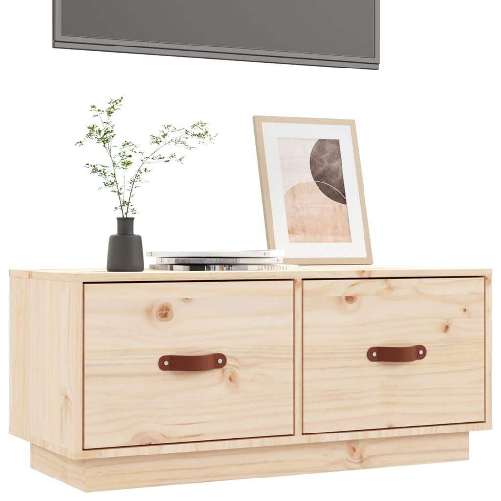 vidaXL TV Cabinet 80x34x35 cm Solid Wood Pine