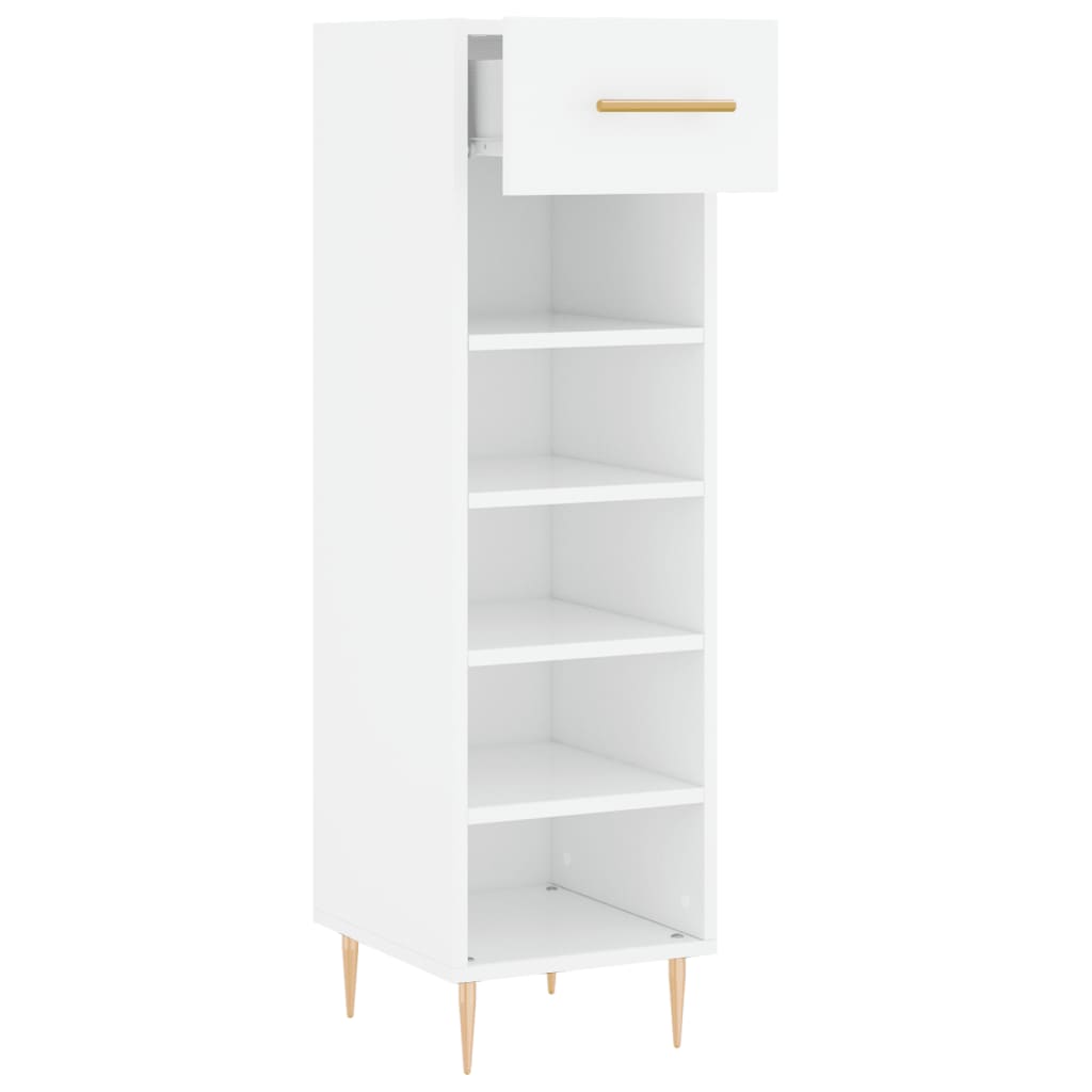 vidaXL Shoe Cabinet White 30x35x105 cm Engineered Wood