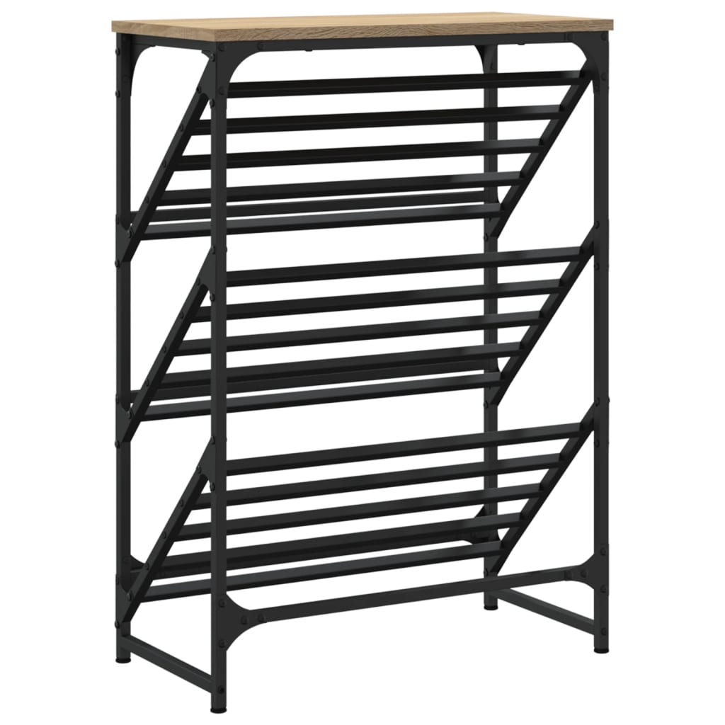 vidaXL Shoe Rack Sonoma Oak 60x30x85 cm Engineered Wood