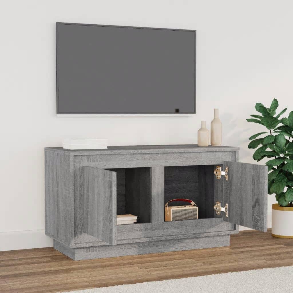 vidaXL TV Cabinet Grey Sonoma 80x35x45 cm Engineered Wood