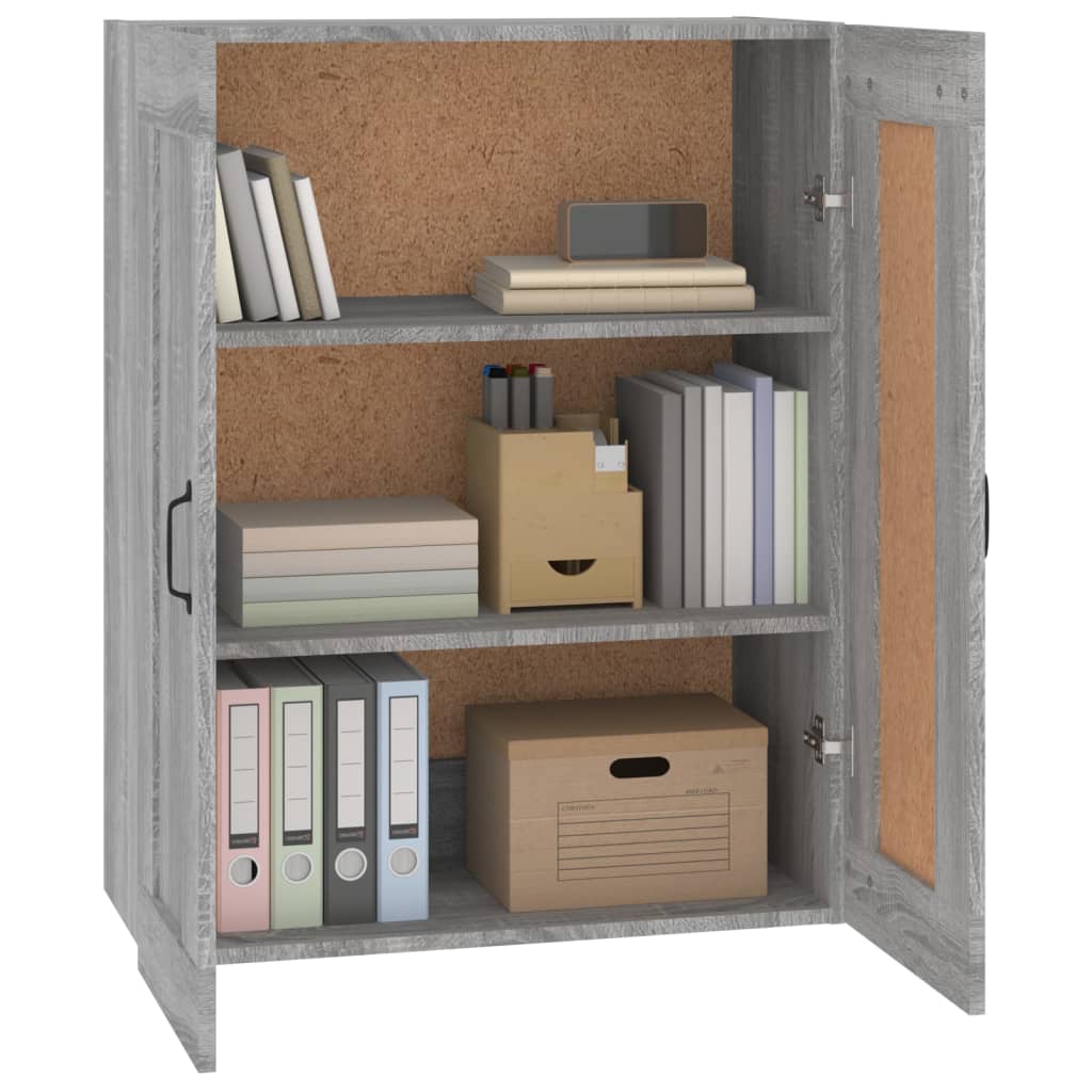 vidaXL Hanging Wall Cabinet Grey Sonoma 69.5x32.5x90 cm