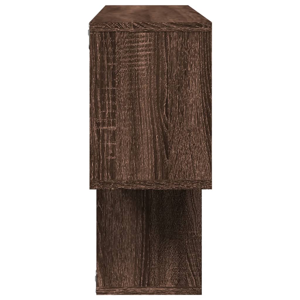 vidaXL Wall Shelf Brown Oak 100x20x53 cm Engineered Wood