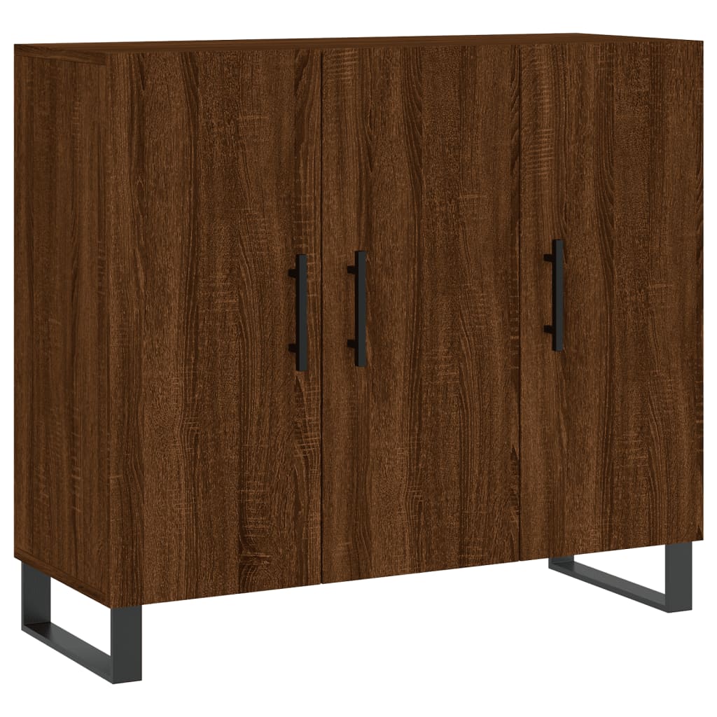 vidaXL Sideboard Brown Oak 90x34x80 cm Engineered Wood