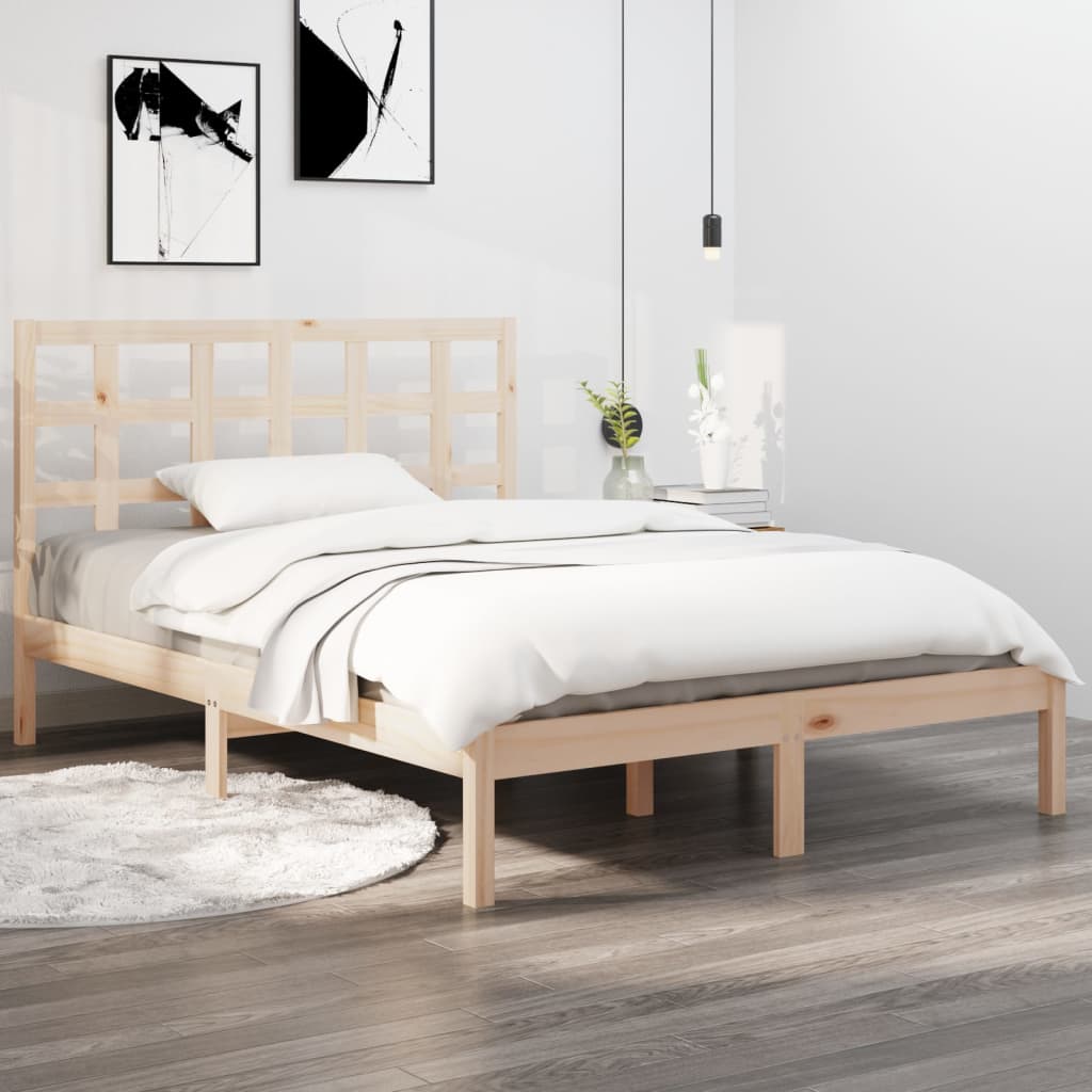 vidaXL Bed Frame without Mattress 140x200 cm Solid Wood