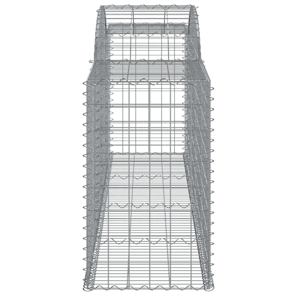 vidaXL Arched Gabion Baskets 10 pcs 300x50x80/100 cm Galvanised Iron