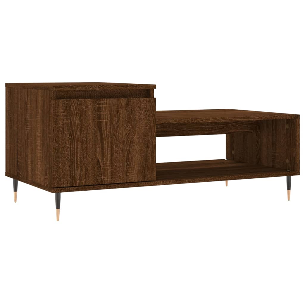 vidaXL Coffee Table Brown Oak 100x50x45 cm Engineered Wood