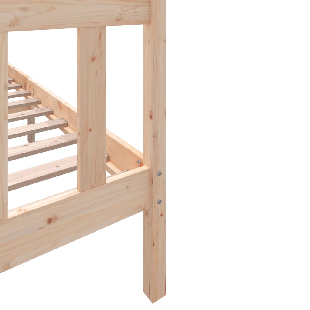 vidaXL Bed Frame without Mattress Solid Wood Pine King Size