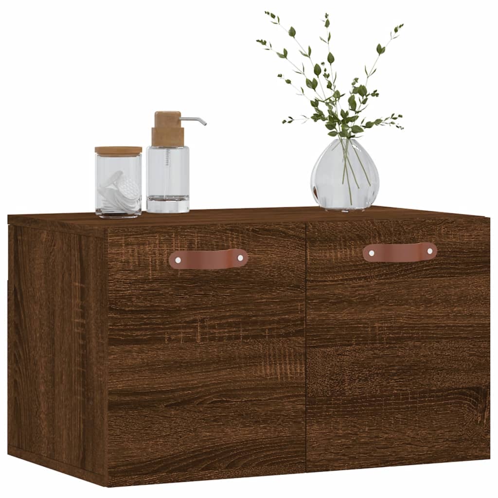 vidaXL Wall Cabinet Brown Oak 60x36.5x35 cm Engineered Wood