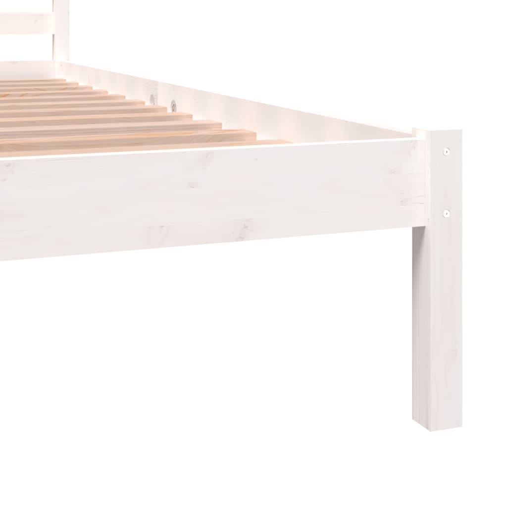 vidaXL Bed Frame without Mattress 120x190 cm Small Double White Small Double