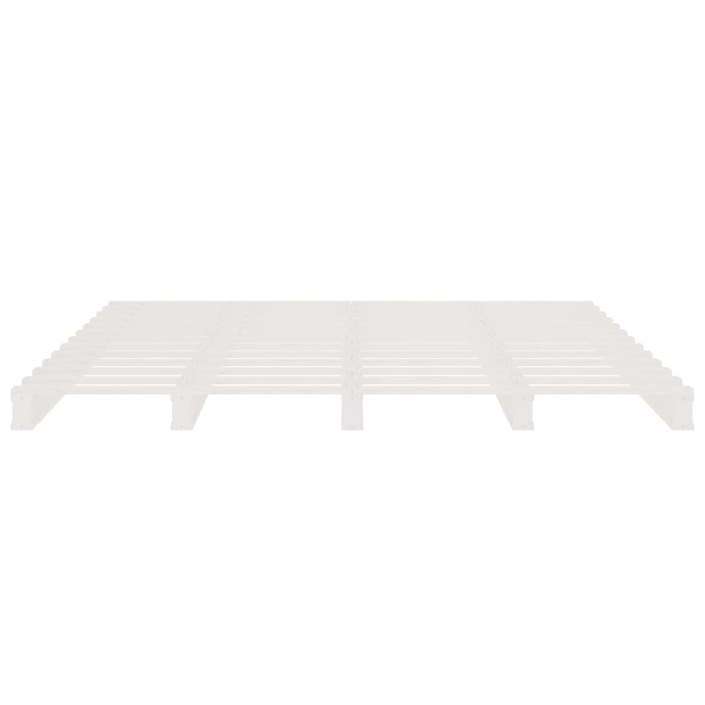 vidaXL Pallet Bed without Mattress White 120x200 cm Solid Wood