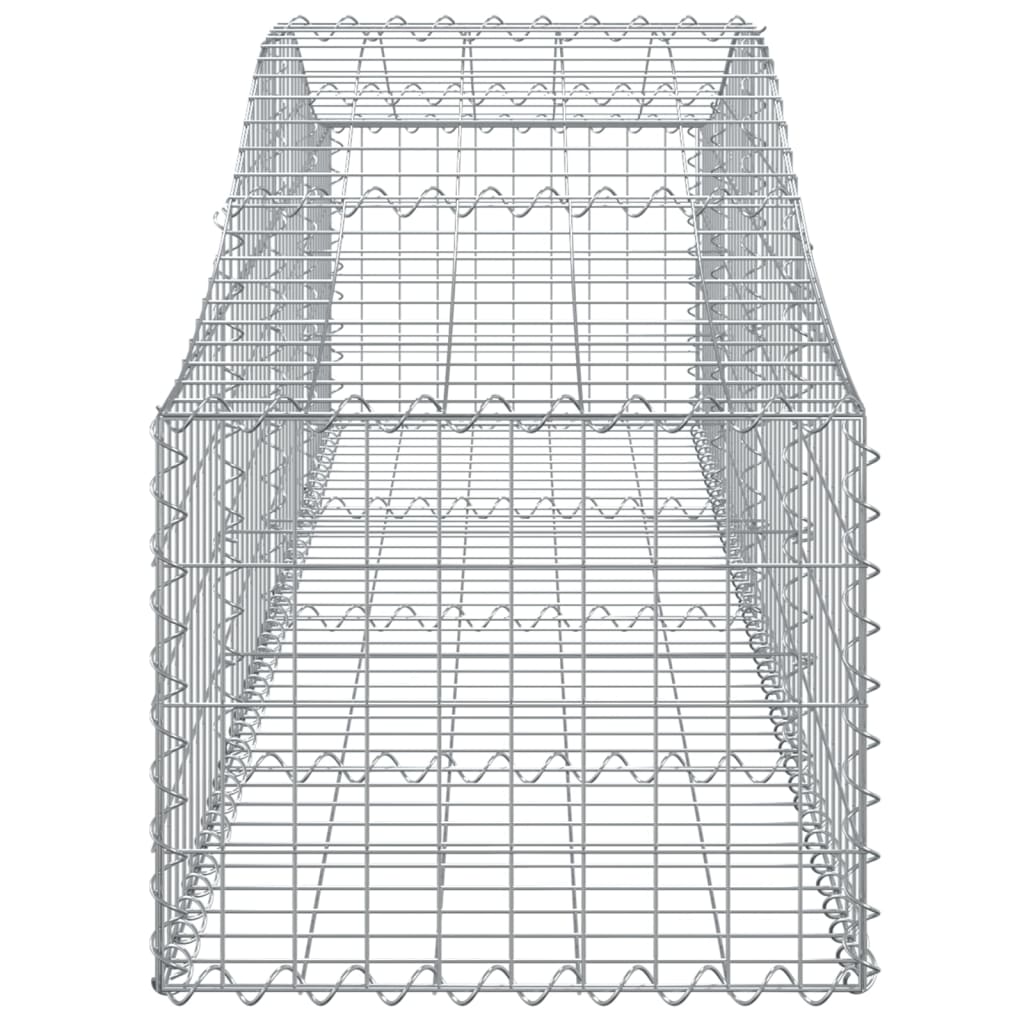 vidaXL Arched Gabion Baskets 4 pcs 200x50x40/60 cm Galvanised Iron