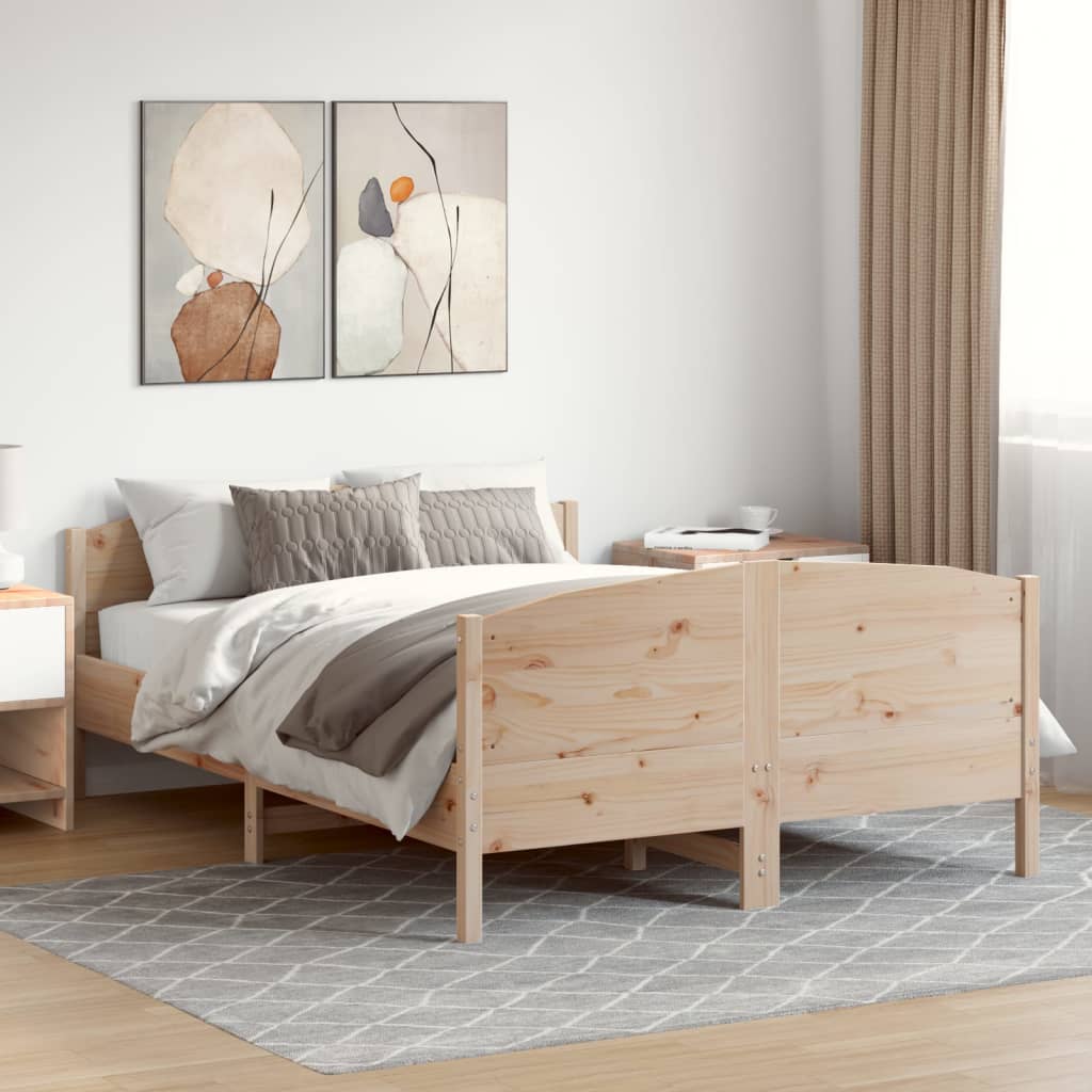 vidaXL Bed Frame without Mattress 160x200 cm Solid Wood Pine