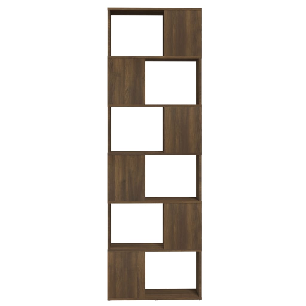 vidaXL Book Cabinet/Room Divider Brown Oak 60x24x186 cm