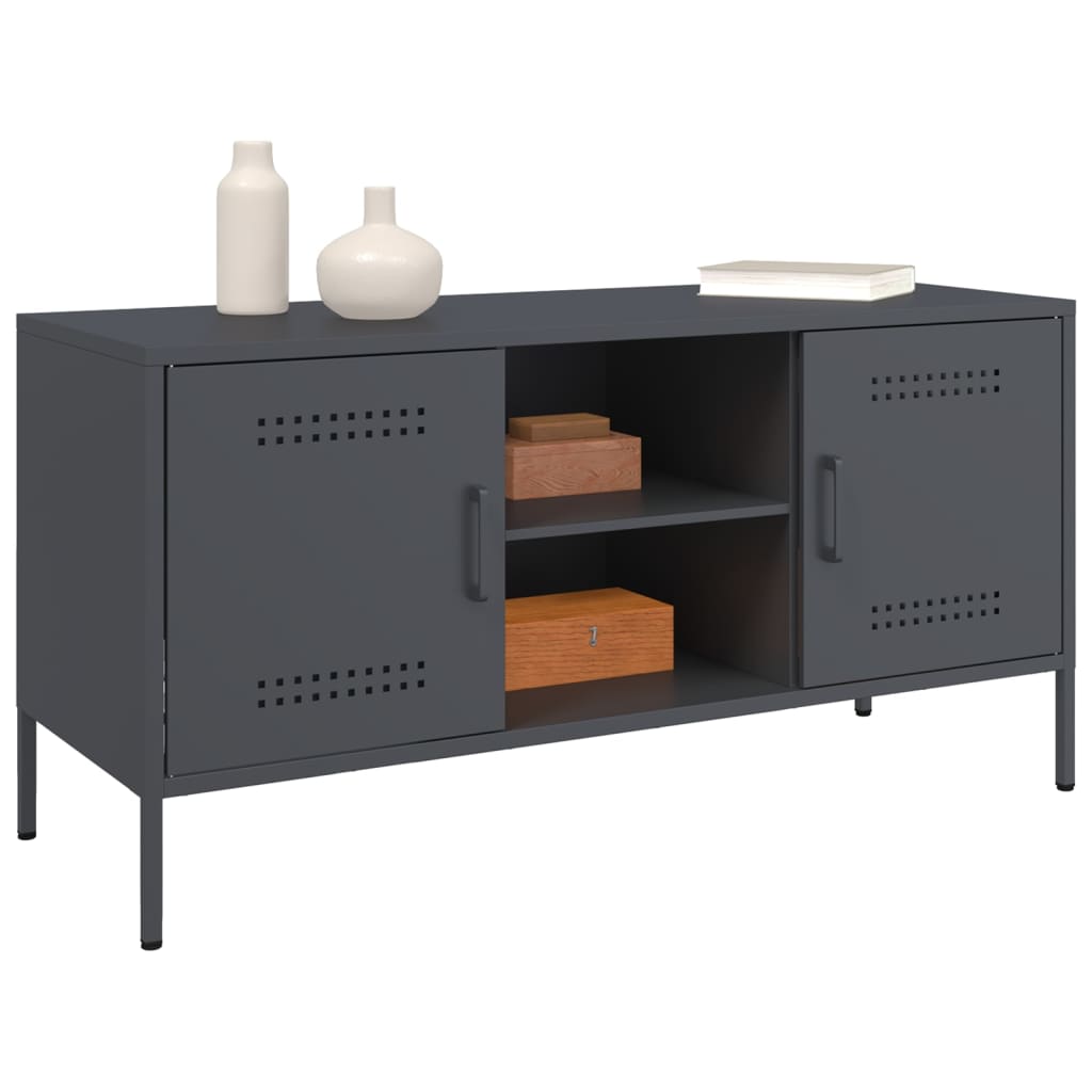 vidaXL TV Cabinet Anthracite 100.5x39x50.5 cm Steel