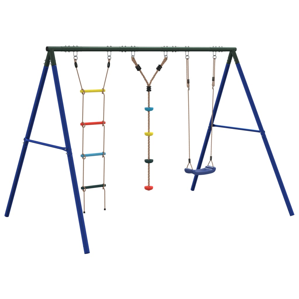 vidaXL Outdoor Swing Set with Swing, Ladder, Disc Swing