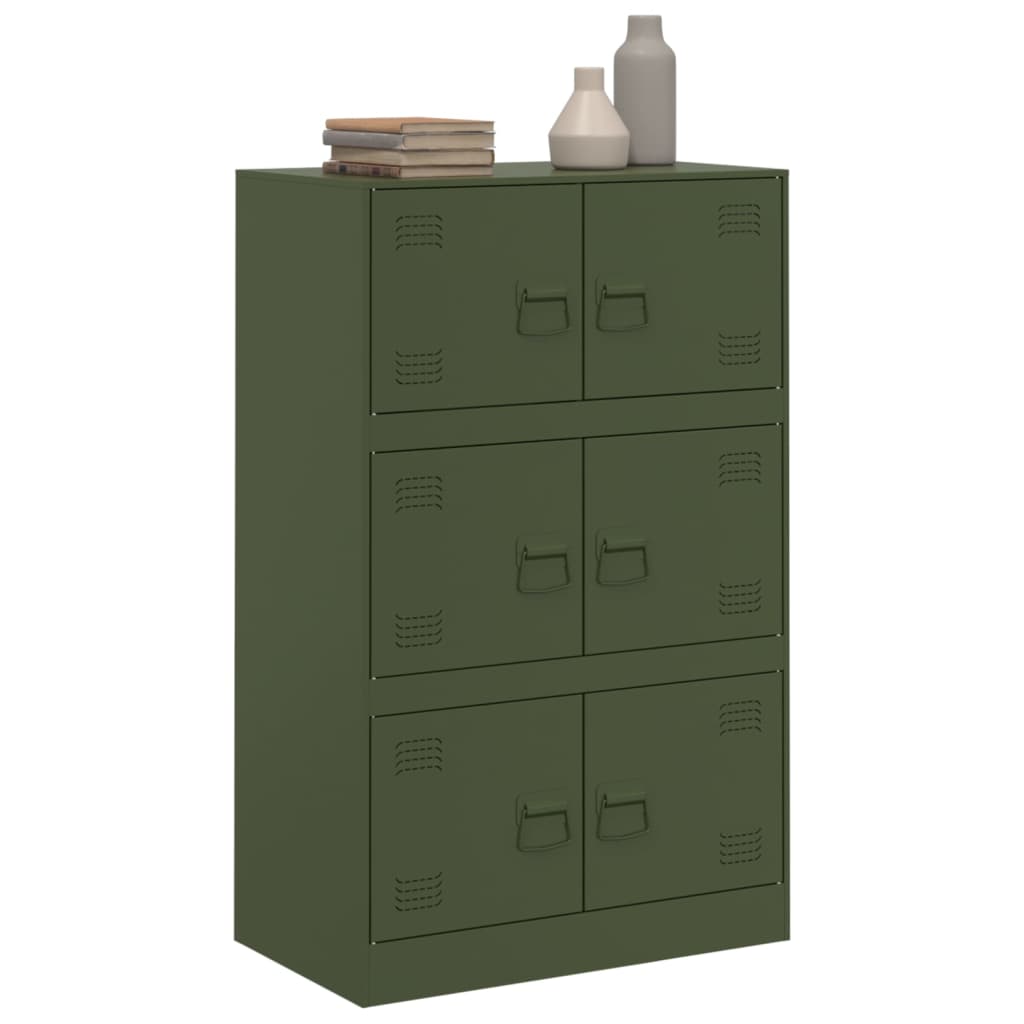 vidaXL Sideboard Olive Green 67x39x107 cm Steel