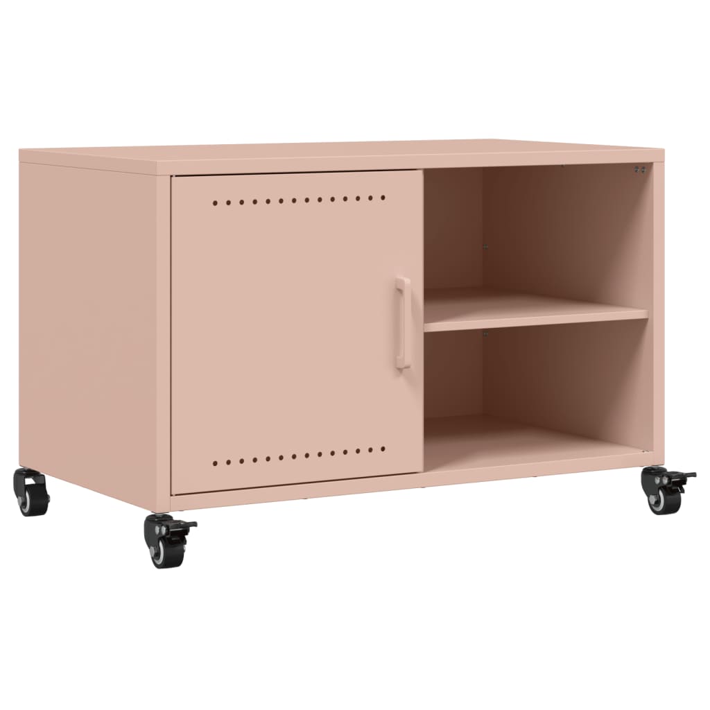 vidaXL TV Cabinet Pink 68x39x43.5 cm Steel