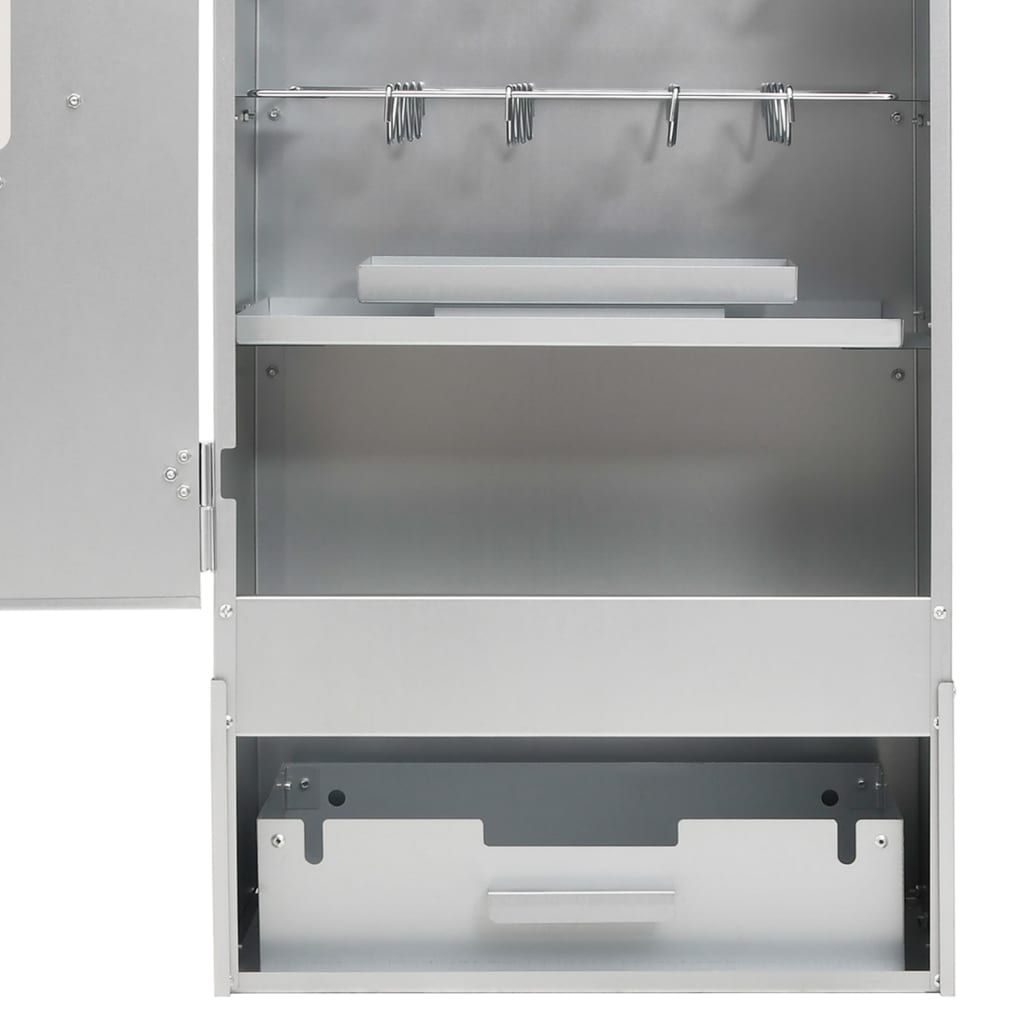 vidaXL BBQ Oven Smoker with Wood Chips 44.5x29x110 cm Galvanised steel