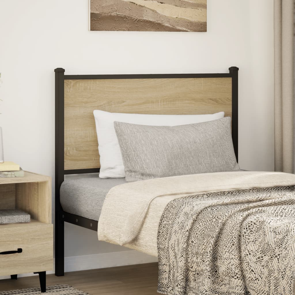 vidaXL Headboard Sonoma 75 cm Engineered Wood and Steel