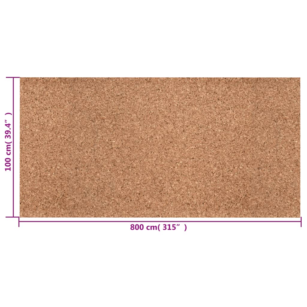 vidaXL Cork Roll 100x800 cm 8 mm