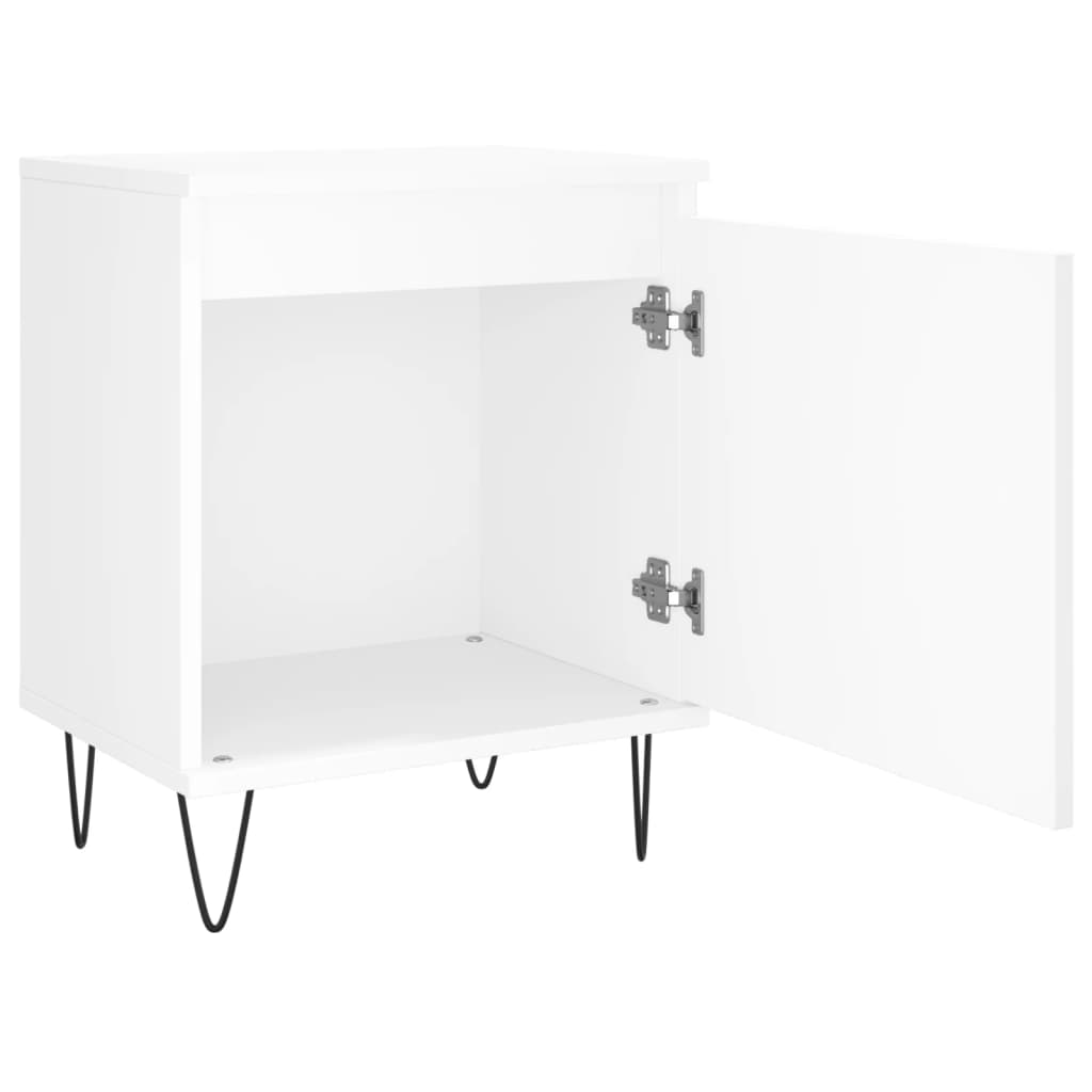 vidaXL Bedside Cabinet White 40x30x50 cm Engineered Wood