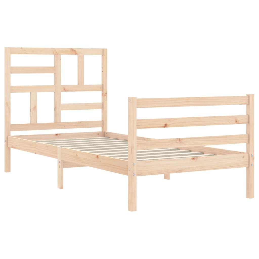 vidaXL Bed Frame without Mattress 90x200 cm Solid Wood