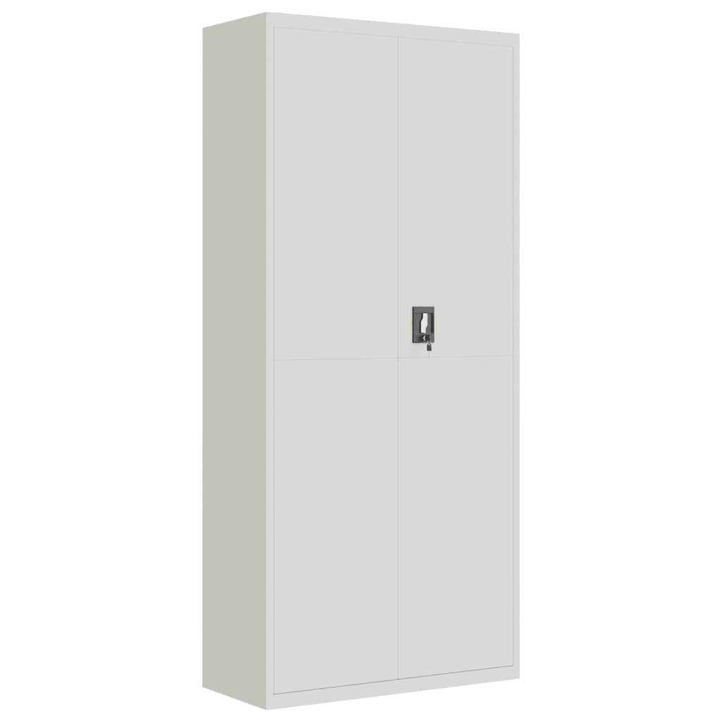 vidaXL File Cabinet Light Grey 90x40x240 cm Steel