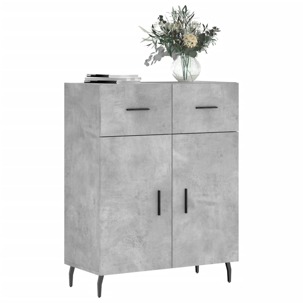 vidaXL Sideboard Concrete Grey 69.5x34x90 cm Engineered Wood