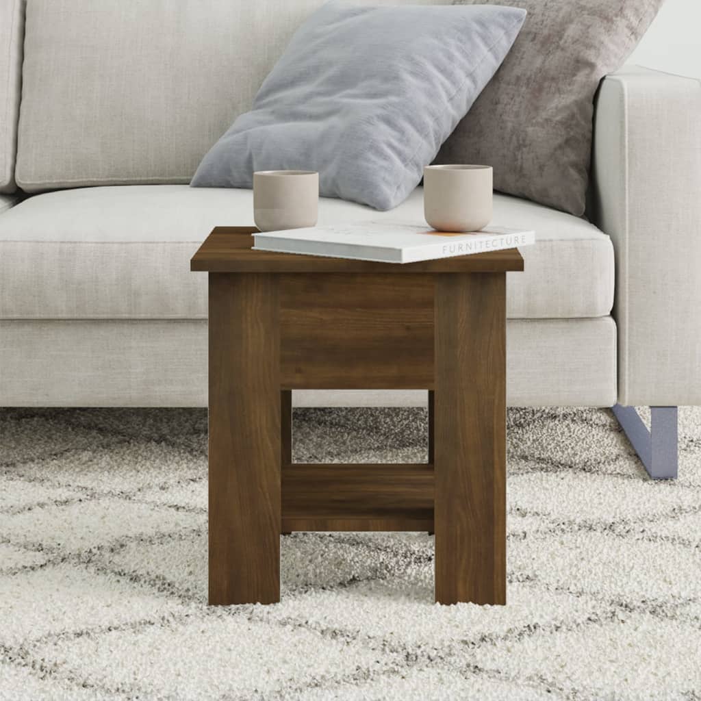 vidaXL Coffee Table Brown Oak 40x40x42 cm Engineered wood