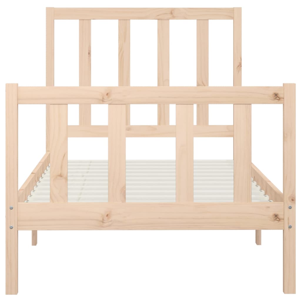 vidaXL Bed Frame without Mattress 90x200 cm Solid Wood