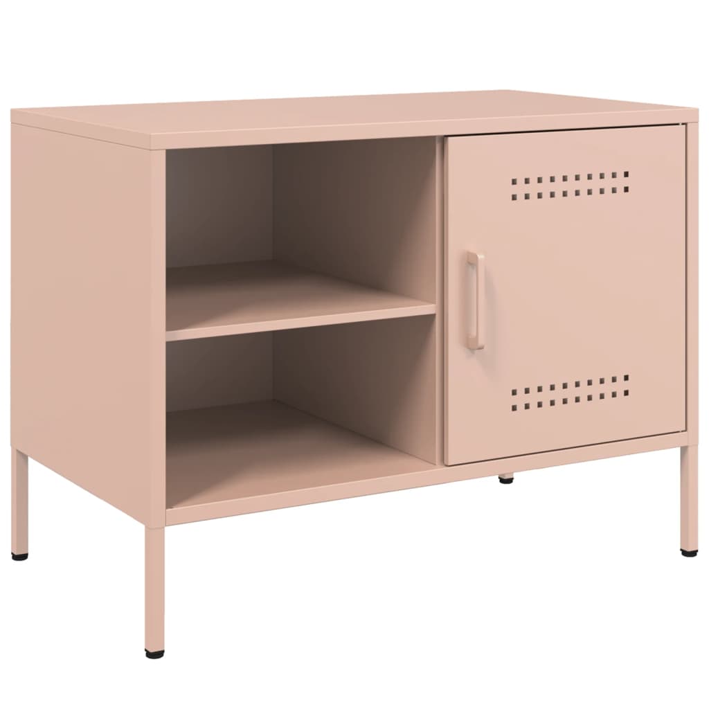 vidaXL TV Cabinet Pink 68x39x50.5 cm Steel