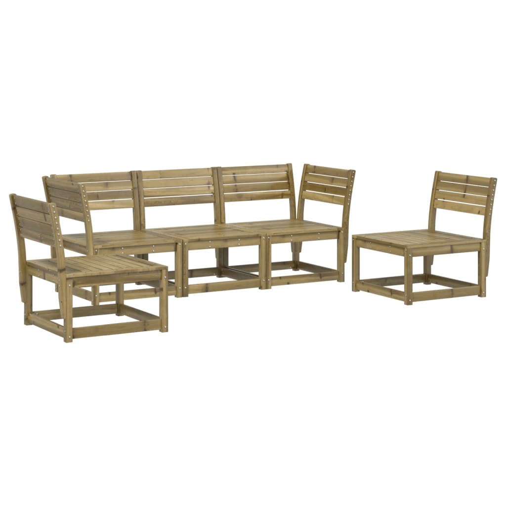 vidaXL 5 Piece Garden Sofa Set Impregnated Wood Pine