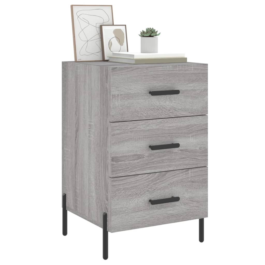 vidaXL Bedside Cabinet Grey Sonoma 40x40x66 cm Engineered Wood