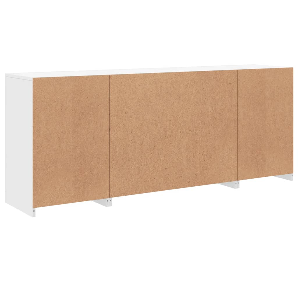 vidaXL Sideboard with LED Lights White 163x37x67 cm