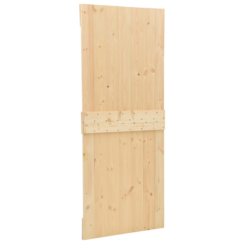 vidaXL Sliding Door with Hardware Set 80x210 cm Solid Pine Wood