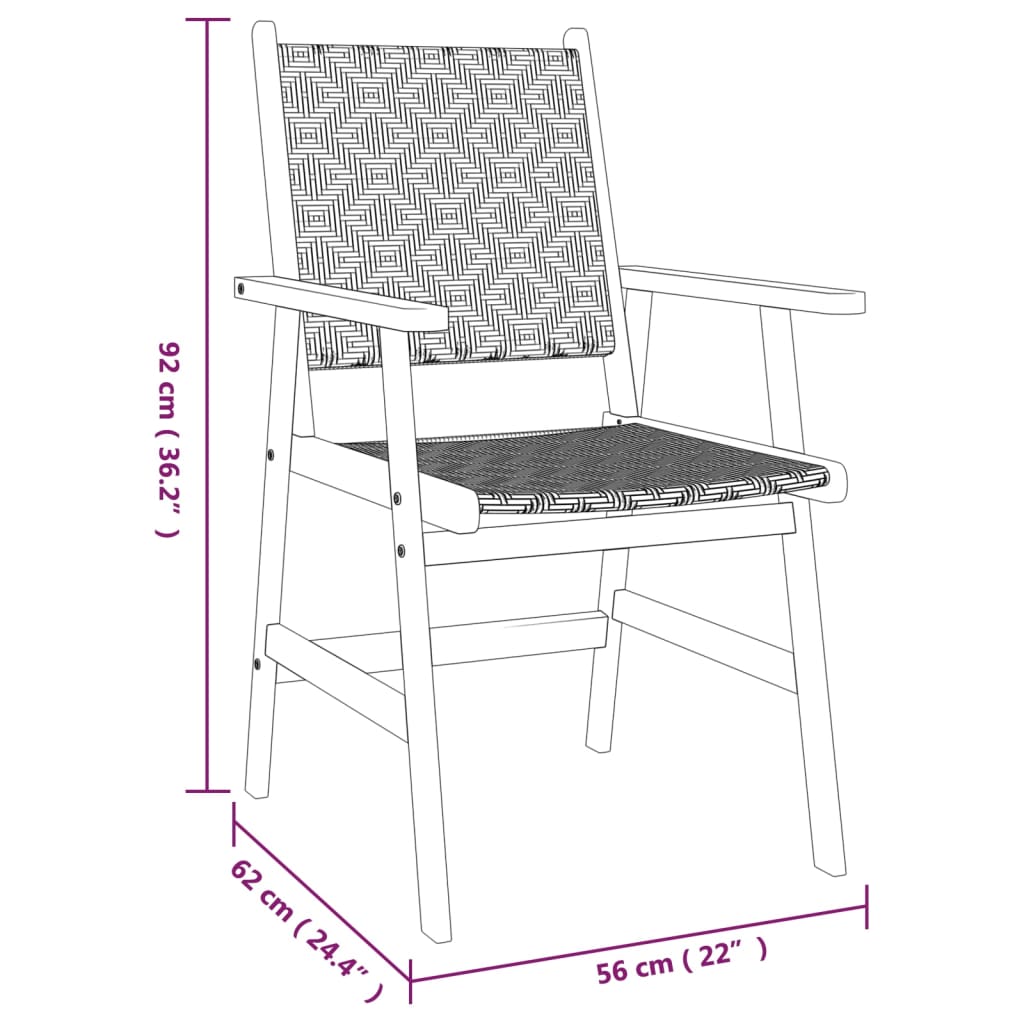 vidaXL 5 Piece Garden Dining Set Solid Wood Acacia