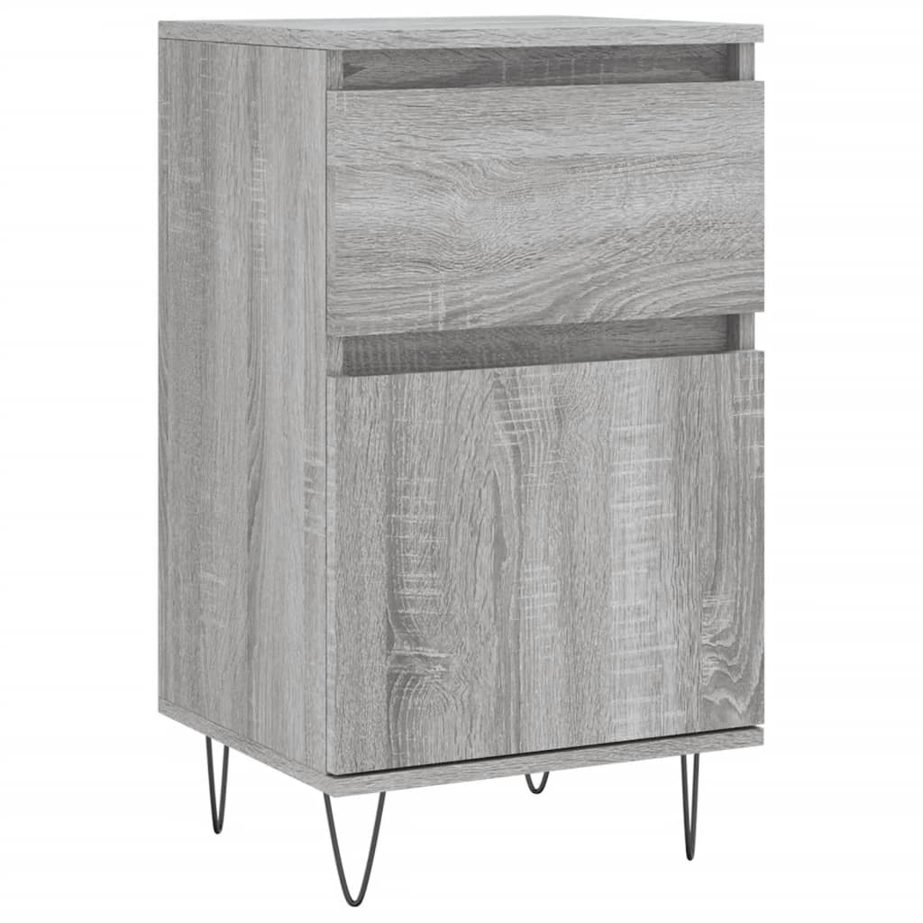 vidaXL Sideboards 2 pcs Grey Sonoma 40x35x70 cm Engineered Wood