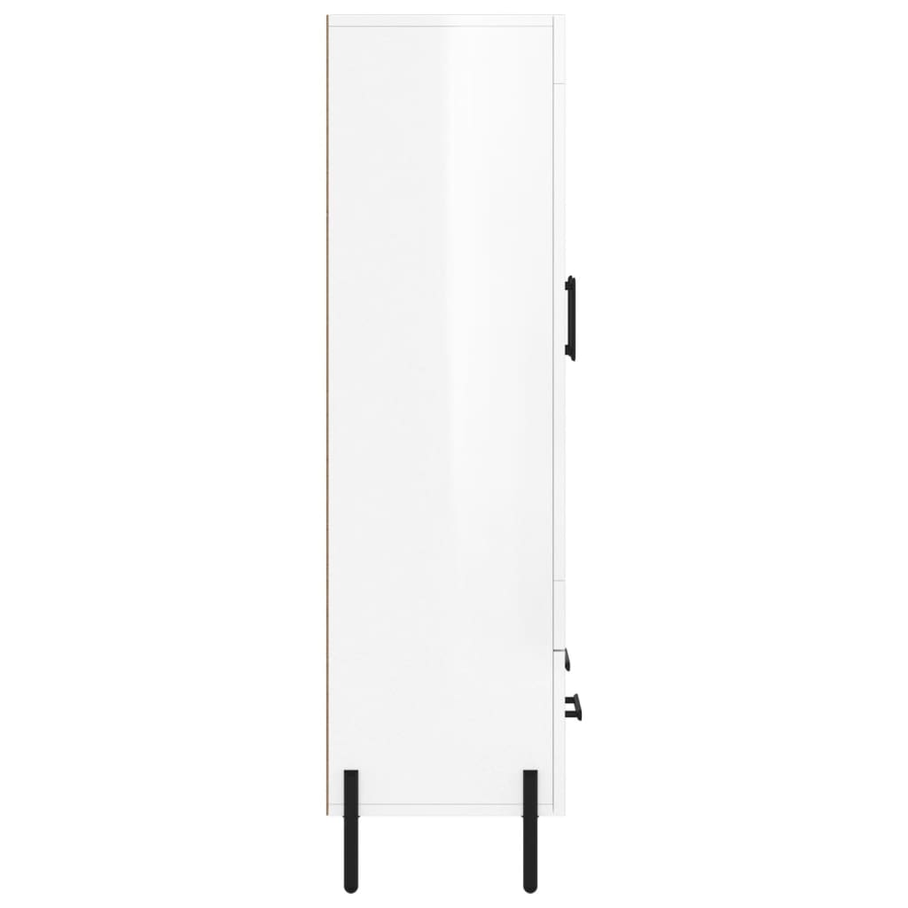 vidaXL Highboard High Gloss White 69.5x31x115 cm Engineered Wood