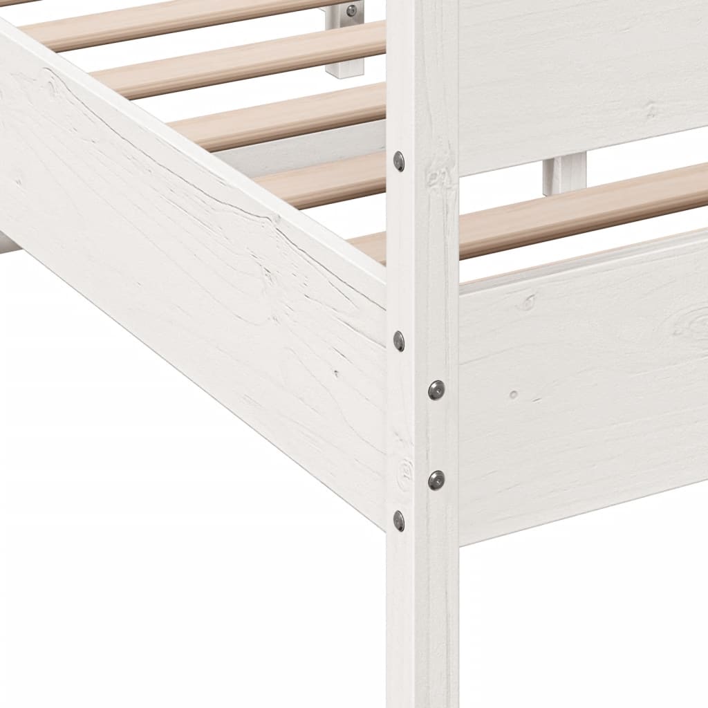 vidaXL Bed Frame without Mattress White 160x200 cm Solid Wood Pine