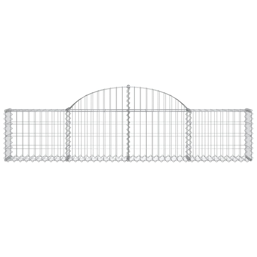 vidaXL Arched Gabion Baskets 20 pcs 200x30x40/60 cm Galvanised Iron