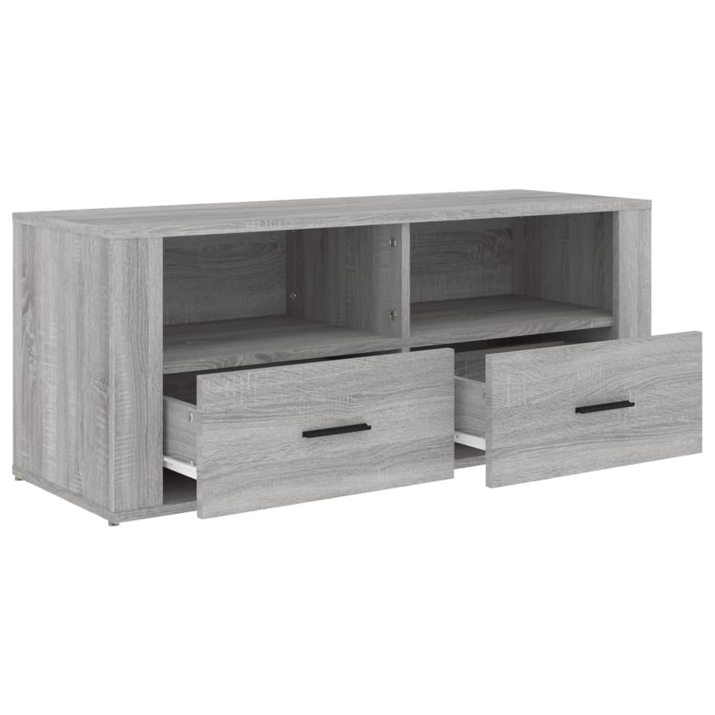 vidaXL TV Cabinet Grey Sonoma 100x35x40 cm Engineered Wood