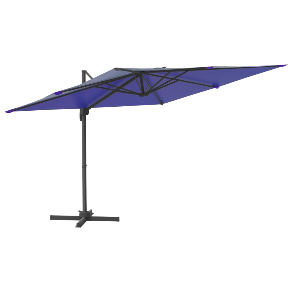 vidaXL Cantilever Garden Parasol with Aluminium Pole Azure Blue 400x300 cm