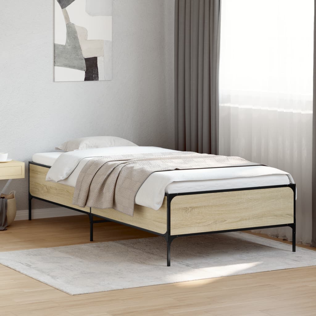 vidaXL Bed Frame without Mattress Sonoma Oak 90x200 cm