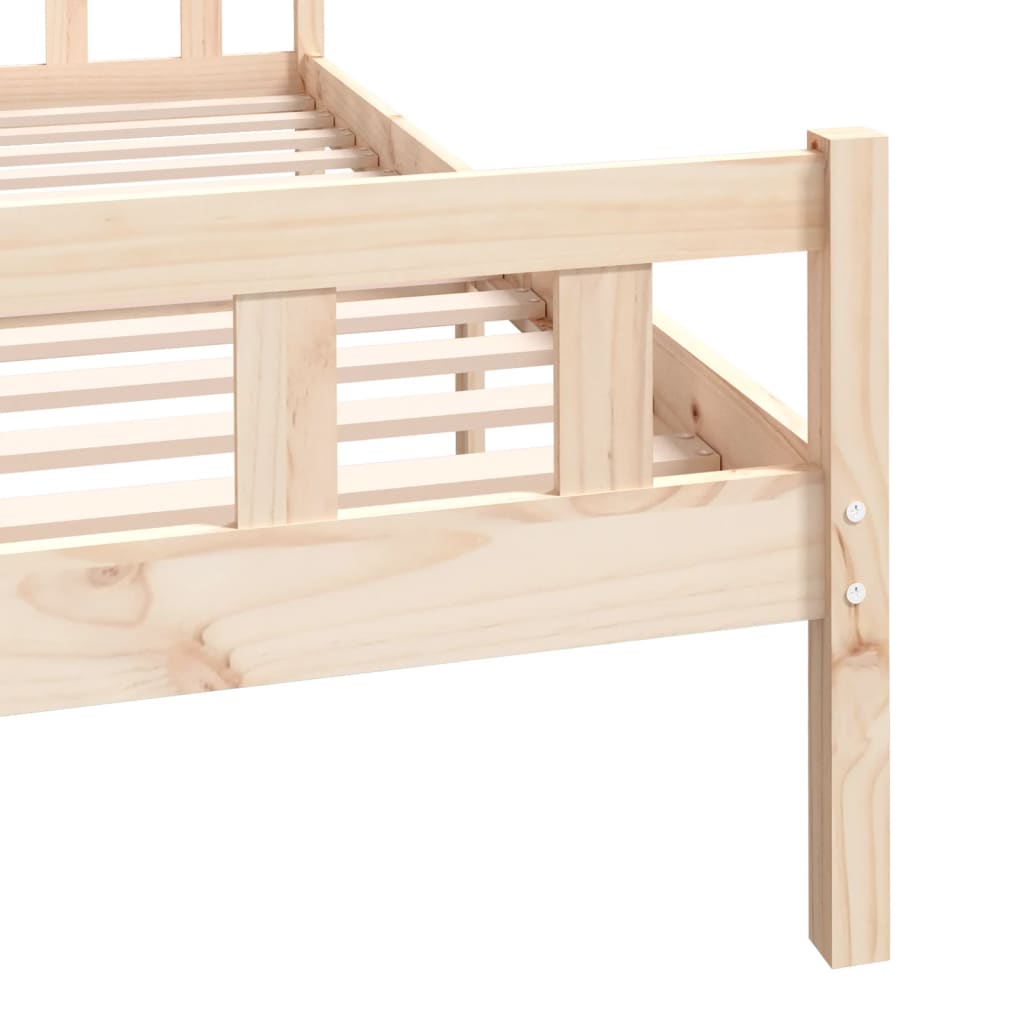 vidaXL Bed Frame without Mattress Solid Wood 120x200 cm